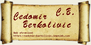 Čedomir Berkolivić vizit kartica